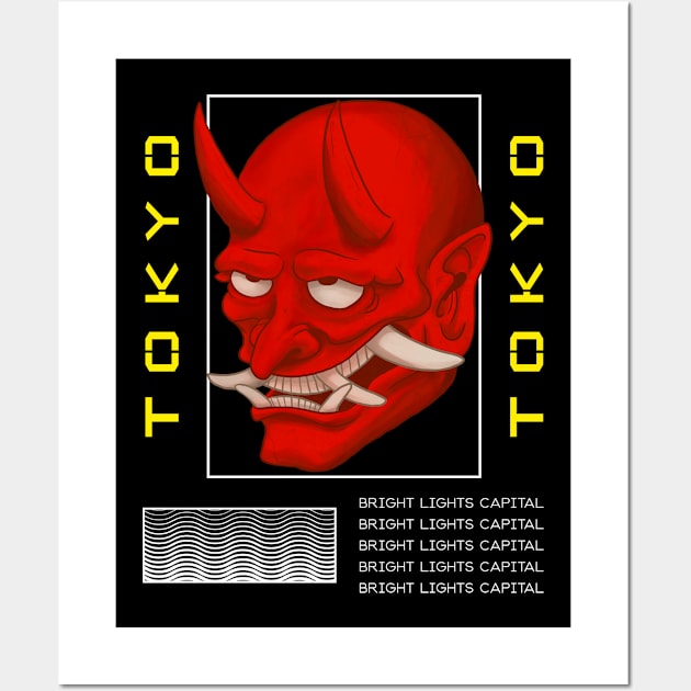 Tokyo Japan Asia Oni Art Gift Wall Art by Super Fresh Art